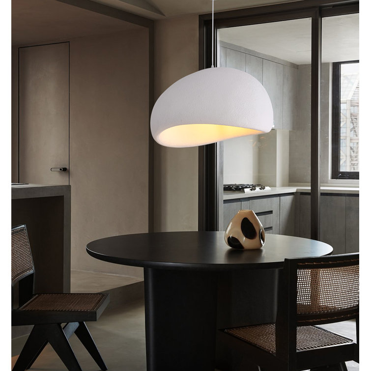 Jimyah 1- Light White Polyesters Unique/Statement Modern Pendant