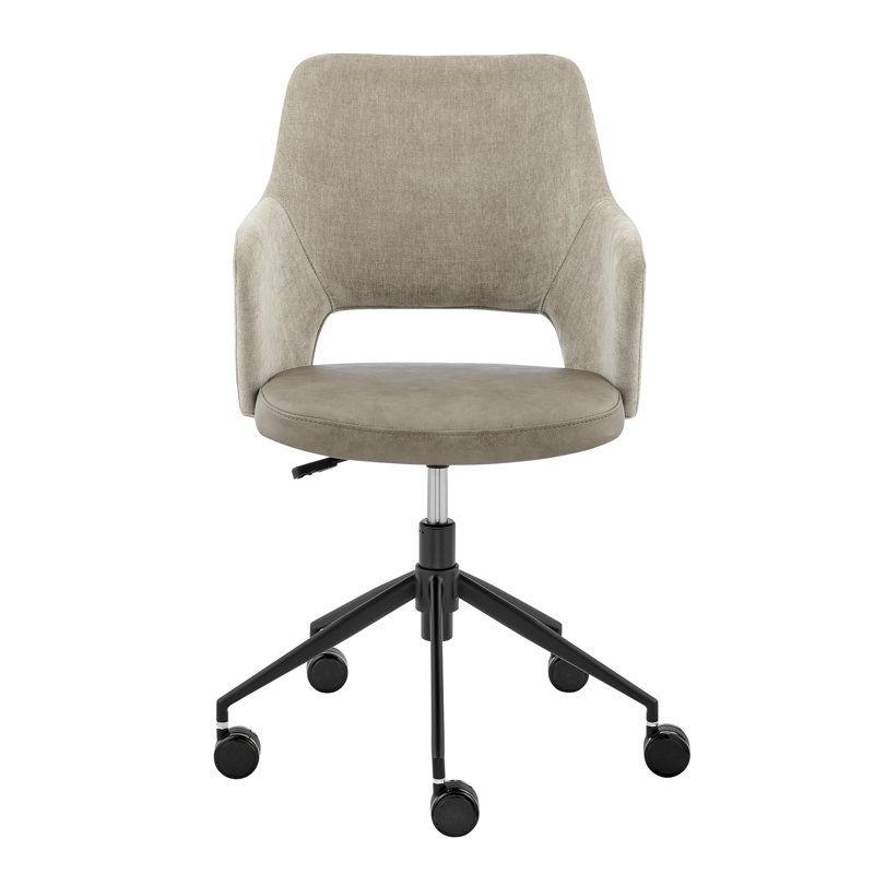 Chaise de bureau Celena, Similicuir gris