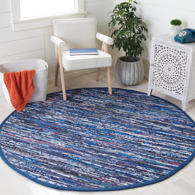 Rag Rug Hand Woven Cotton Striped Rug