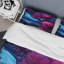 Ensemble de housse de couette bleu et mauve sans soudure Marble River IV - Abstract Modern Shapes-101244945