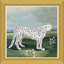 White Leopard Standing Print by Dana Gibson