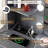 Manufactured Wood Makeup Vanity Set with LED Mirror and Outlets -167478797
