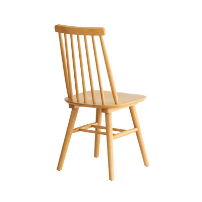 7-Piece Dining Room Set, Rectangular Hardwood Kitchen Table and 6 Windsor Chairs with Spindle Back & Contoured Seating, Honey Oak Finish
