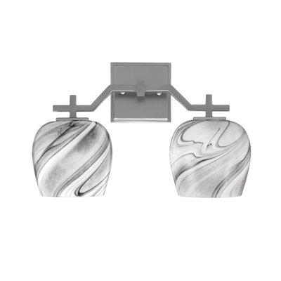 Barre de bain Headland illustrée d'un verre tourbillon onyx de 6 po