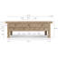 Buffet en bois de pin massif à 7 tiroirs 98,43 po Capri-118474588-120921210