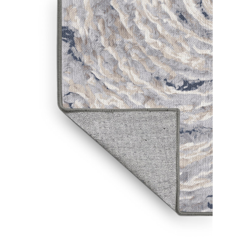 Tapis gris lavable à la machine, Rectangle 6 pi x 9 pi
