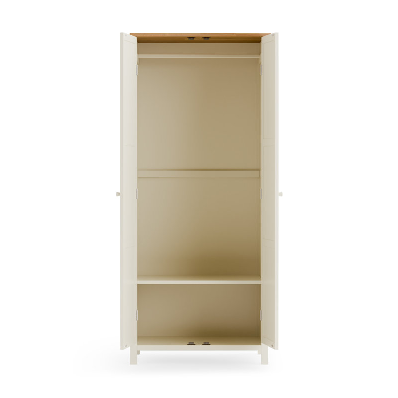 Buddleia 2 Door Wardrobe, Ivory/Brown
