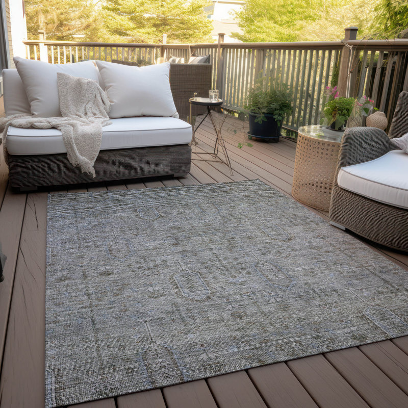 Lummus Washable Southwestern Indoor / Outdoor Rug, Rectangle 3' x 5'