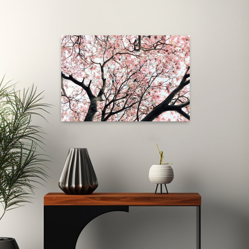 Arbre de cerisier japonais délicat contemporain, H 16 po x l 24 po