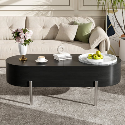 Table basse à plateau relevable (noir)
