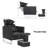 Backwash Shampoo Ceramic Bowl and Chair Set for Salon and Hair Stylist, Adjustable Shampoo Station-1526759226