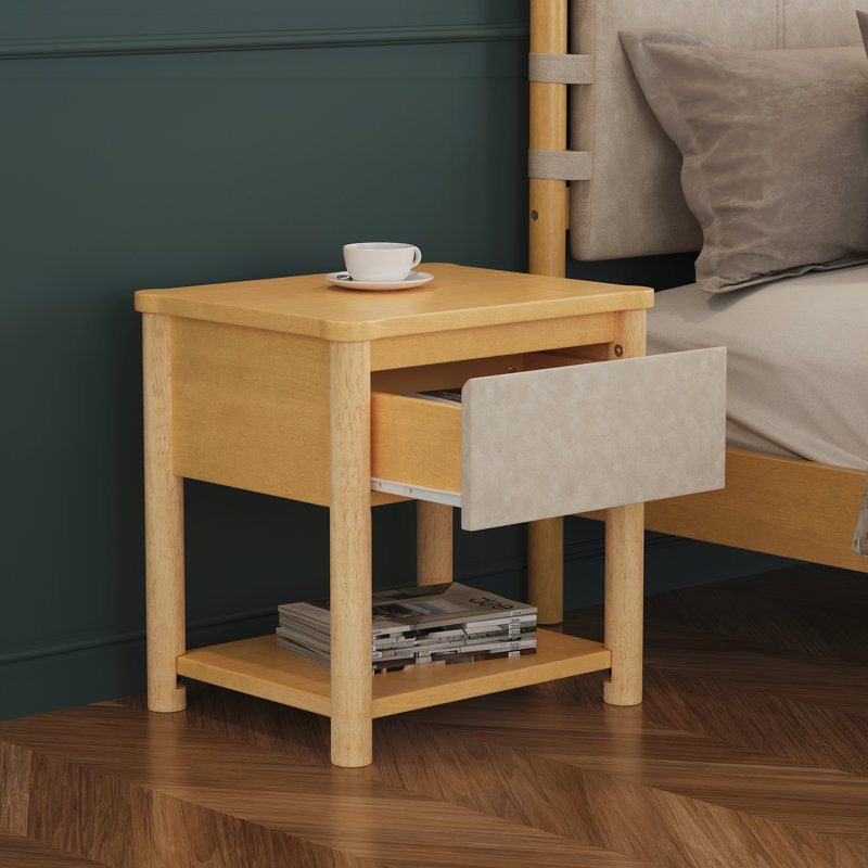Tables de chevet modernes avec tiroir, Naturel