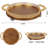 Round Decorative Wooden Tray With Metal Handles 9 In Fish Scale Decorative Serving Trays Bottom Plush Suitable For Any Table Decoration Multifunctional Circular Tray With Handle