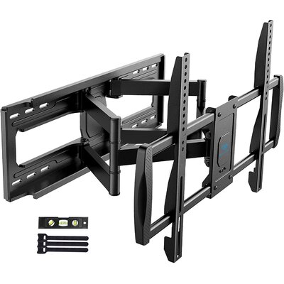 Tv Wall Mount Bracket Full Motion - Fits 16"", 18"" Or 24"" Studs - For Most 50-90 Inch Flat Curved Led Lcd Oled 4k Tvs Up To 132lbs Max Vesa 800x400mm, -  AMADA, D-PSXFK1-W
