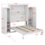 Lit escamotable avec deux garde-robes et tablette de rangement-730318151