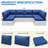 Ensemble de 14 coussins d'extérieur pour 7 pièces, ensemble de conversation en rotin, coussins de remplacement pour meubles de patio, coussins de canapé de remplacement de 4 pouces-207304605