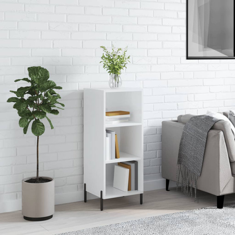 Maali 90cm H x 34.5cm W Standard Bookcase, Gloss White