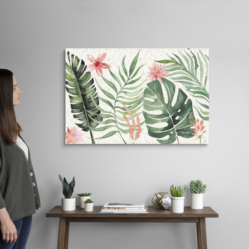 «Paradise Petals I», art mural sur toile, Toile tendue, H 24 po x l 36 po