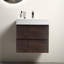 Meuble-lavabo mural simple 24 po avec plateau en résine Klorissa