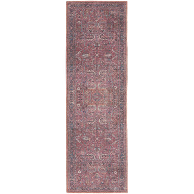 Machine Washable Oriental Red Area Rug