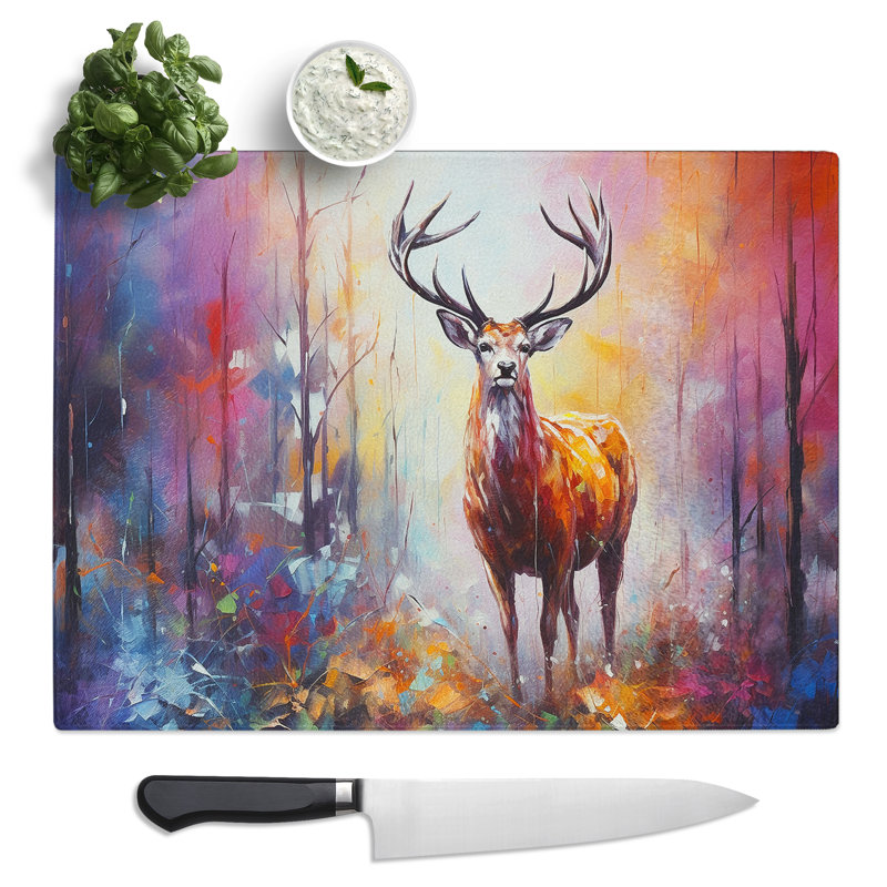 Stag Contemporary  Glass Chopping Board