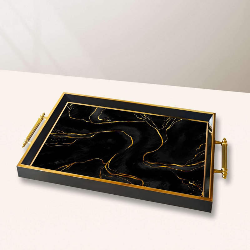 Elegant Glass Serving Tray, 19.7 x 11.4 x 1.4 inches | 100% High-Quality Glass | Perfect for Entertaining & Serving | Stylish and Functional Design for Home & Parties | Durable and Easy to Clean