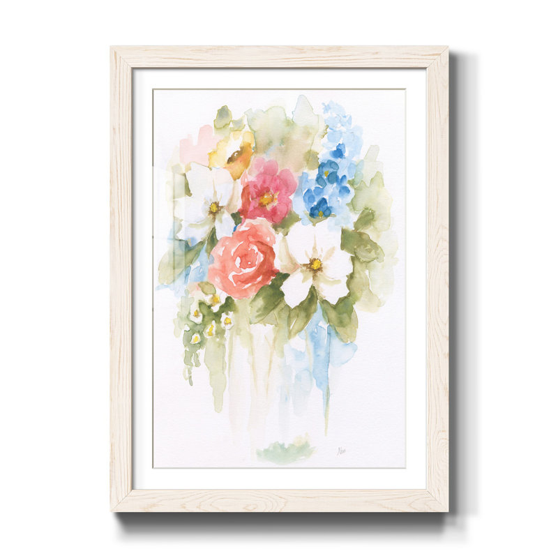 «Spring Medley II», reproduction d'art sur papier encadrée, Blanc, H 44 po x l 31 po x P 1 po