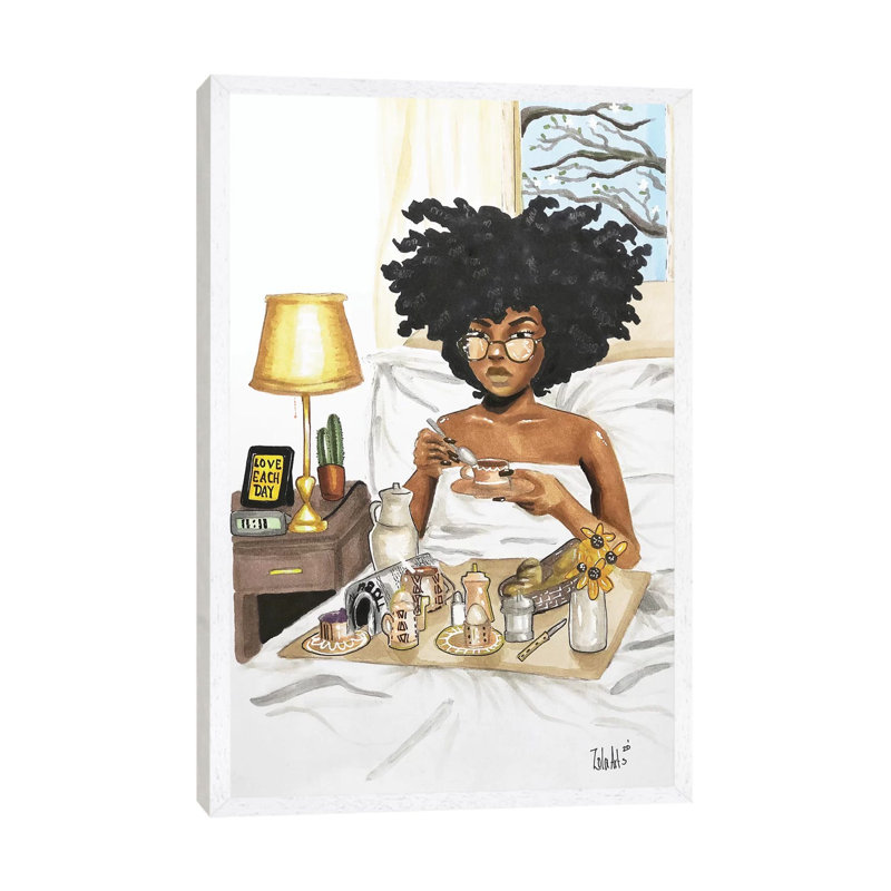 An Ode To Nina - Print on Canvas, 66.04 cm H x 45.72 cm W, White Framed