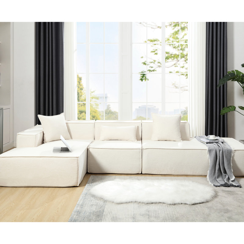 Canapé modulaire moderne beige