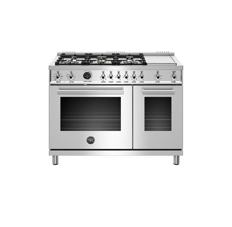 Bertazzoni 48'' W Free Standing Range, Stainless Steel