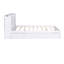 Grand lit plateforme avec rangement et tablettes gigognes TG, blanc