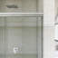 Porte de douche coulissante avec cadre en aluminium 44-48 "x H 70" au fini chromé-117393954