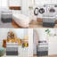 Panier à linge, chaque panier à linge imperméable et autoportant, grand panier à linge pliable avec poignées allongées pour les vêtements dans le dortoir et la famille, paquet de 2-91228672-91228687