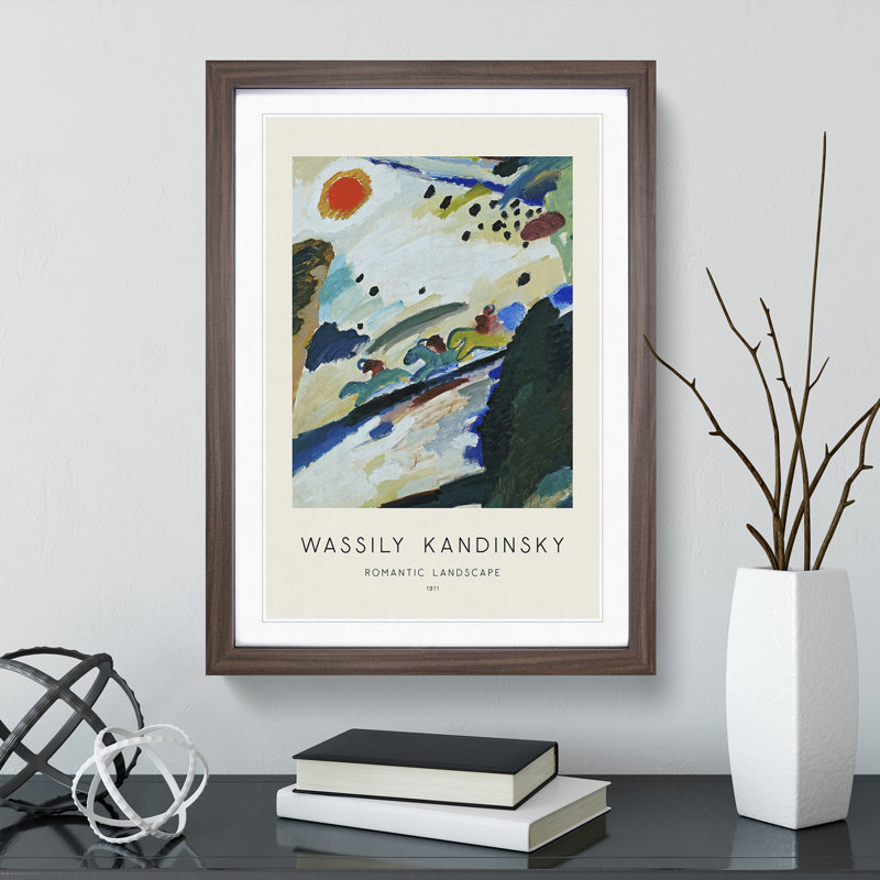 Romantic Landscape by Wassily Kandinsky - Picture Frame Graphic Art, 65cm H x 48cm W x 2cm D