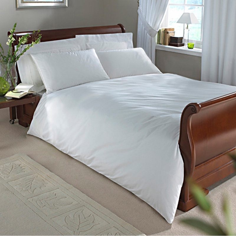 Solid Colour Duvet Cover, Super King Duvet Cover - 2 Standard Pillowcases, White