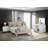 1Pc Glam Contemporary Upholstered Round Swivel Vanity Stool Button Tufted Seat White-1587562927
