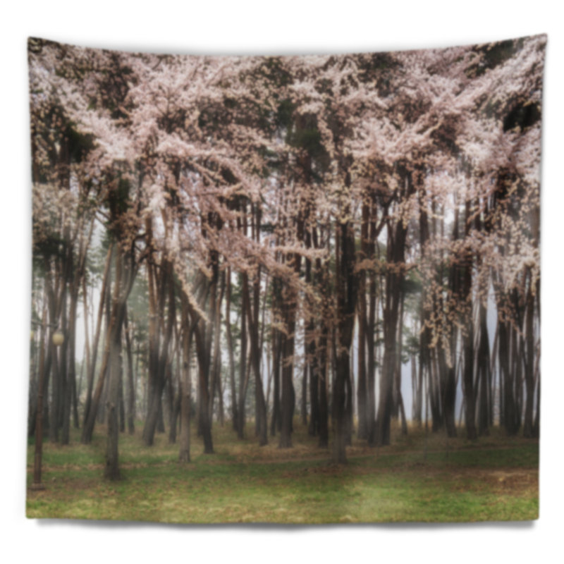 Tapisserie d’arbre en pin à fleurs en pin paysager, H 32 po x l 39 po