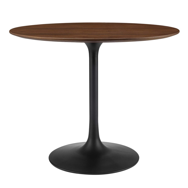 Table de salle à manger ronde Lippa, H 28,5 po x l 35,5 po x P 35,5 po, Noir