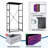 4 Drawer Dresser for Bedroom, Narrow Chest of Drawers, Wooden Top and Study Iron Frame 18"x37.5"-(WxH)