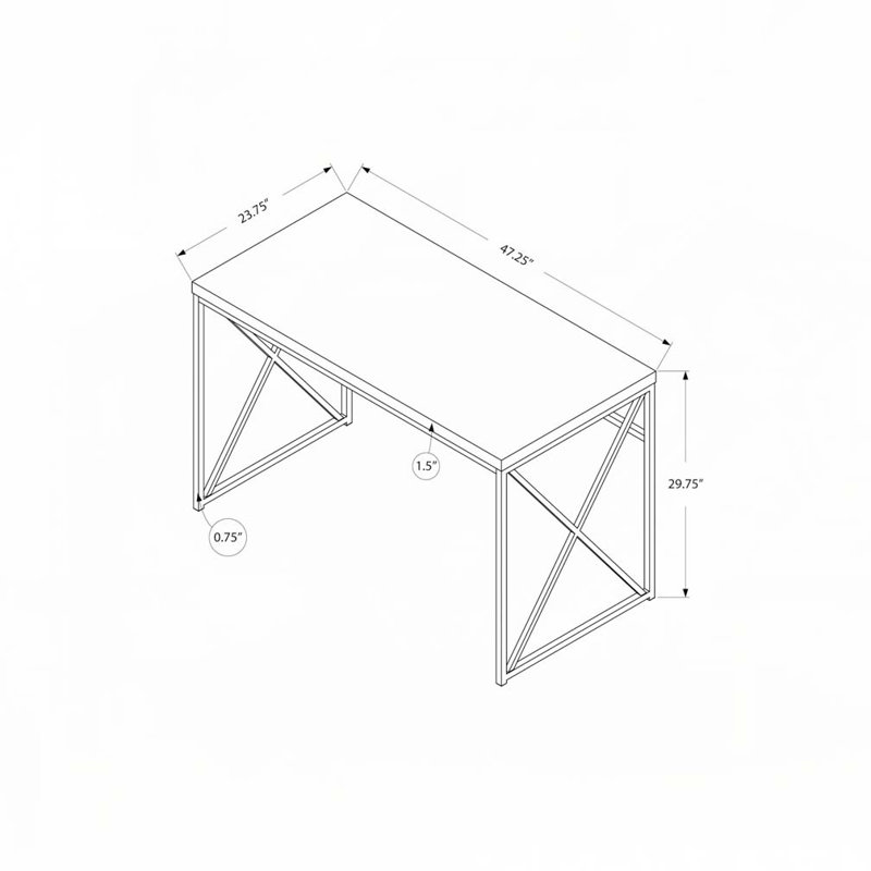 Bureau d'ordinateur pour la maison, Taupe / Noir