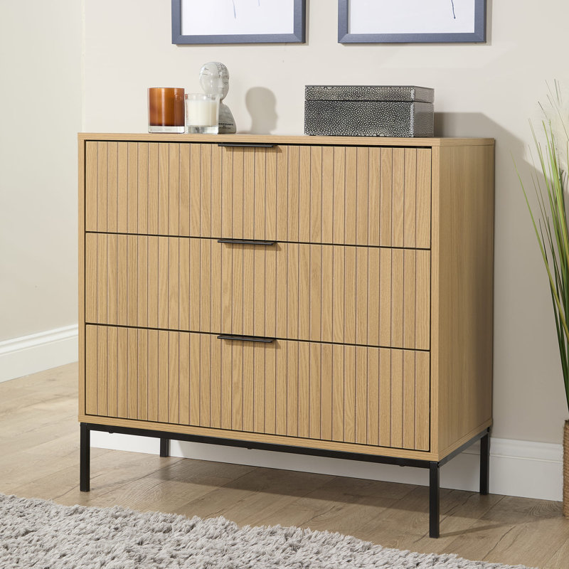Steel 3 - Drawer Rectangle Accent Chest