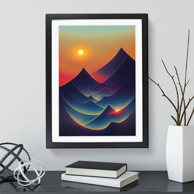 Abstract Mountain Sunset No.1 - Wall Art