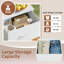  Commode pour chambre à coucher avec 4 tiroirs, commode de rangement avec bacs en tissu amovibles pour le placard, le chevet, le vestibule, le couloir, le vestibule, blanc-489439891
