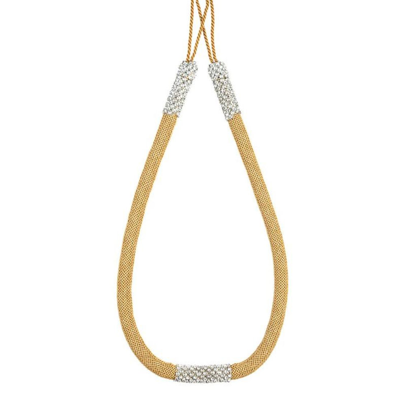 Glenville Fabric 10cm Curtain Tieback, Yellow