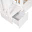 Lit superposé double sur double avec tablettes et 6 tiroirs de rangement-981364366