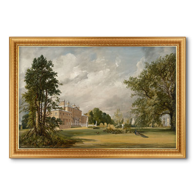 Malvern Hall, 1821-John Constable-Custom Framed Canvas