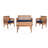 Mokane Acacia 4 - Person Patio Conversation Set with Cushions-1492470126