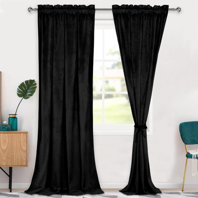 Velvet Blackout Curtain Panel Pair