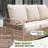 77.55" Wide Outdoor Wicker Patio Sofa With Cushions