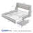 Upholstered Platform Bed Frame with Wingback Headboard & LED Lights& 4 Storage Drawers-966201854-966201852